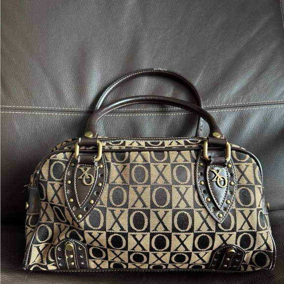 Designer Patterned Brown Handbag - Picture 7 of 11